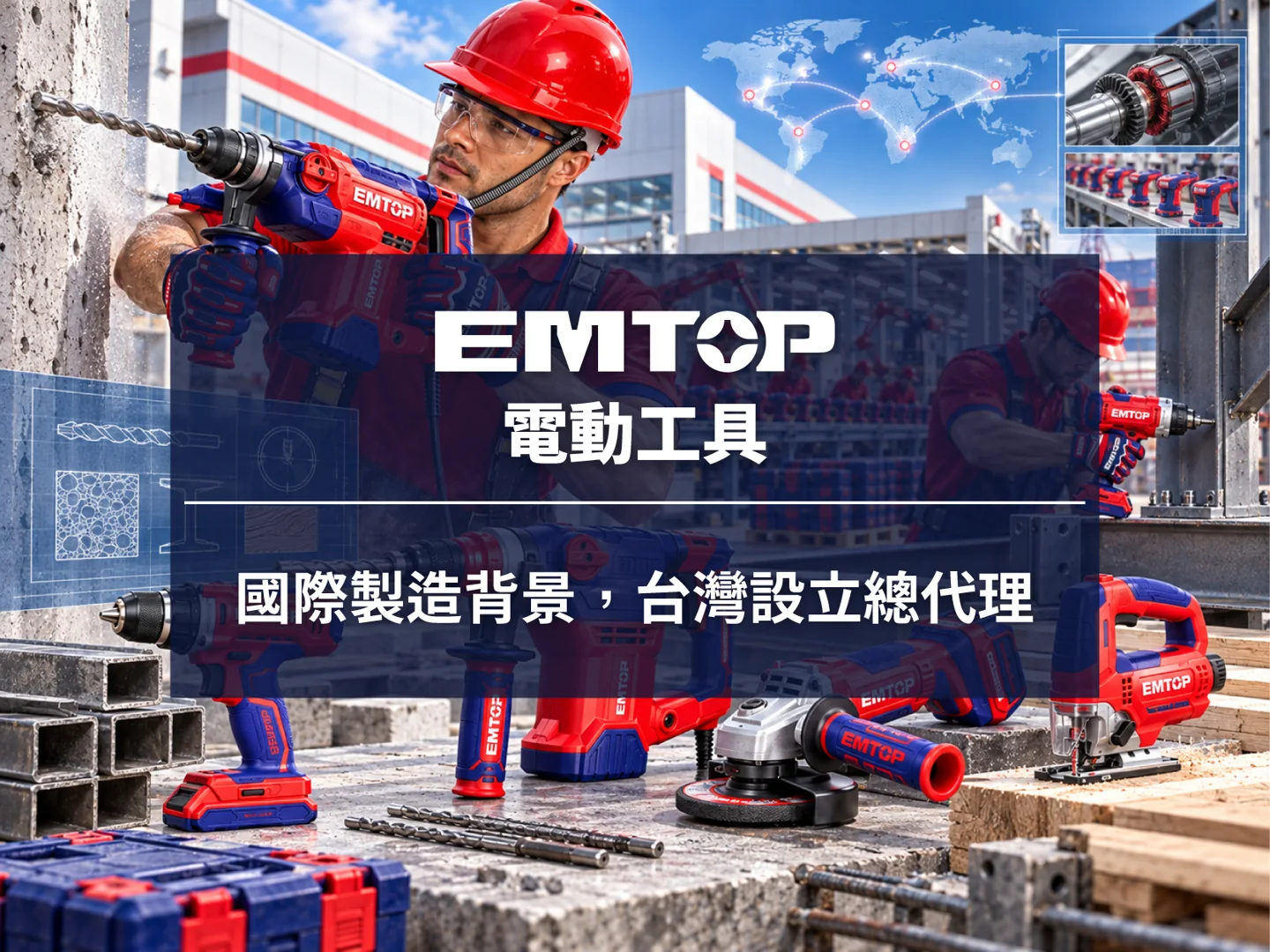 EMTOP 電動工具：國際製造背景，台灣設立總代理